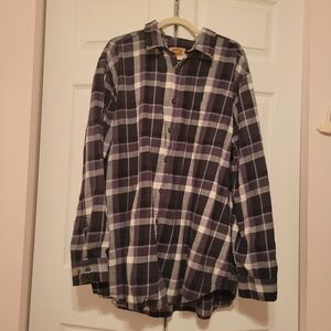 The Foundry Supply Co.  Men's Black And White Plaid Shirt